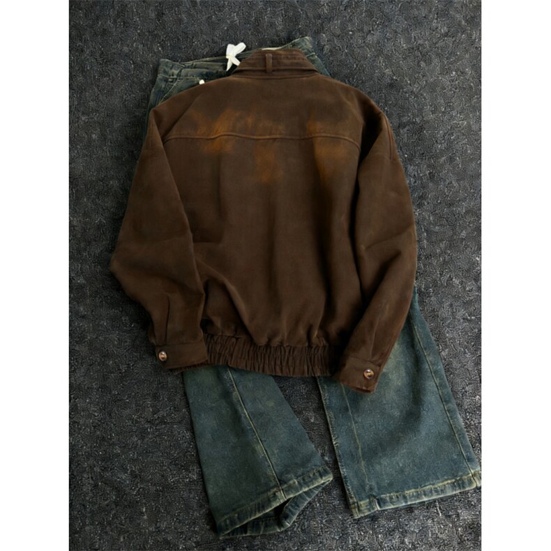 美式立领工装夹克男女春秋百搭潮外套宽松休闲上衣潮JK85777-p78,男装夹克,星座1008