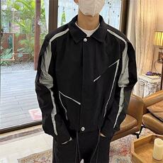 W9192-P70网图现货春季新款高级感拼接设计冲锋衣夹克，男装夹克，星座1608-2
