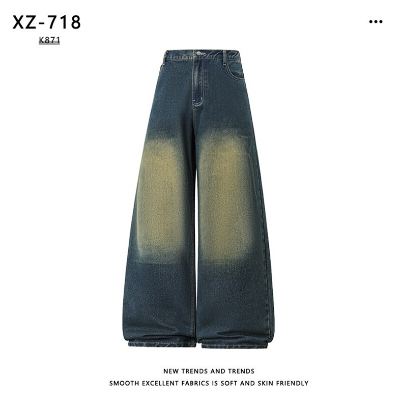 直筒宽松拖地裤美式潮流长裤有型运动男裤 K871特批：45：88图片