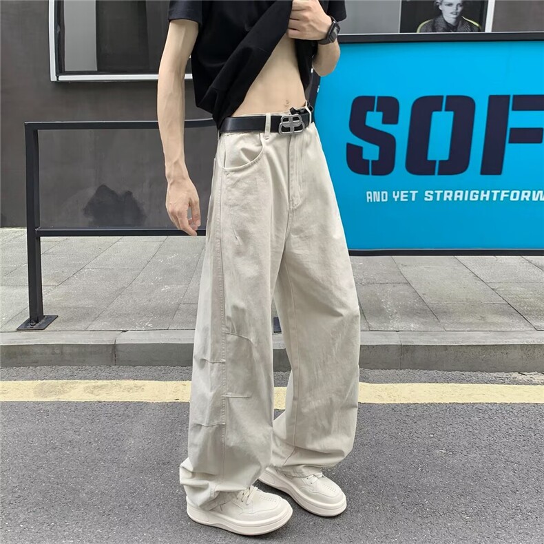 美式潮牌休闲裤男士秋季工装宽松伞兵裤战术户外长裤子K6655-P49,男装工装外套,星座412-3