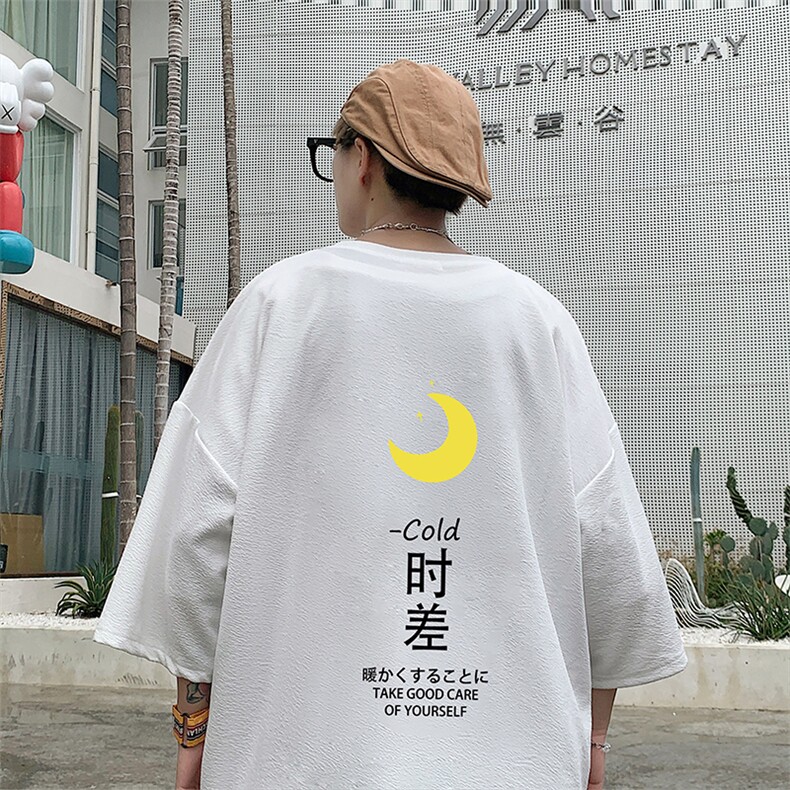Q11047-P30春夏季七分袖t恤男大码五分袖男短袖中袖,男装T恤,电商A040