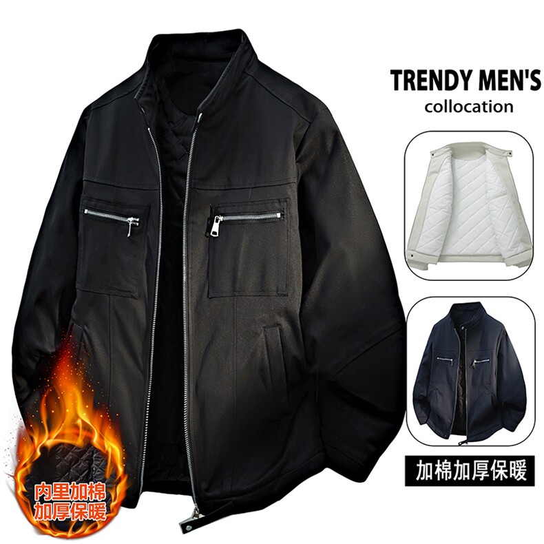 主推工装飞行夹克冬加棉立领棒球服外套 A436-807-P85128图片