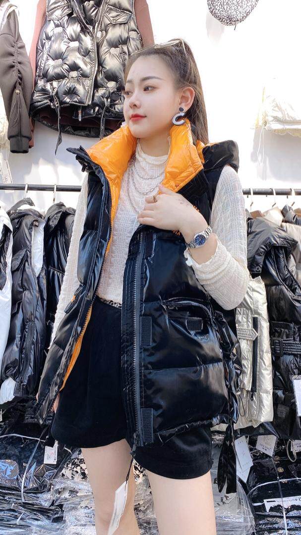 下摆抽绳马甲现货，女装马甲，帝瀛 DY