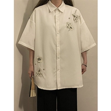 CP1213-P35夏季风短袖衬衫男夏季高级感衬衣宽松休闲上衣，男装T恤，电商B323A