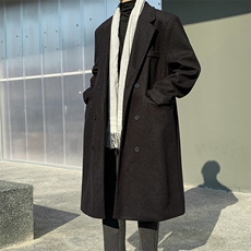 2024新款长款大码毛呢大衣秋冬韩范英伦风衣外套DSA157B-J252-P98，男装风衣，电商A157B