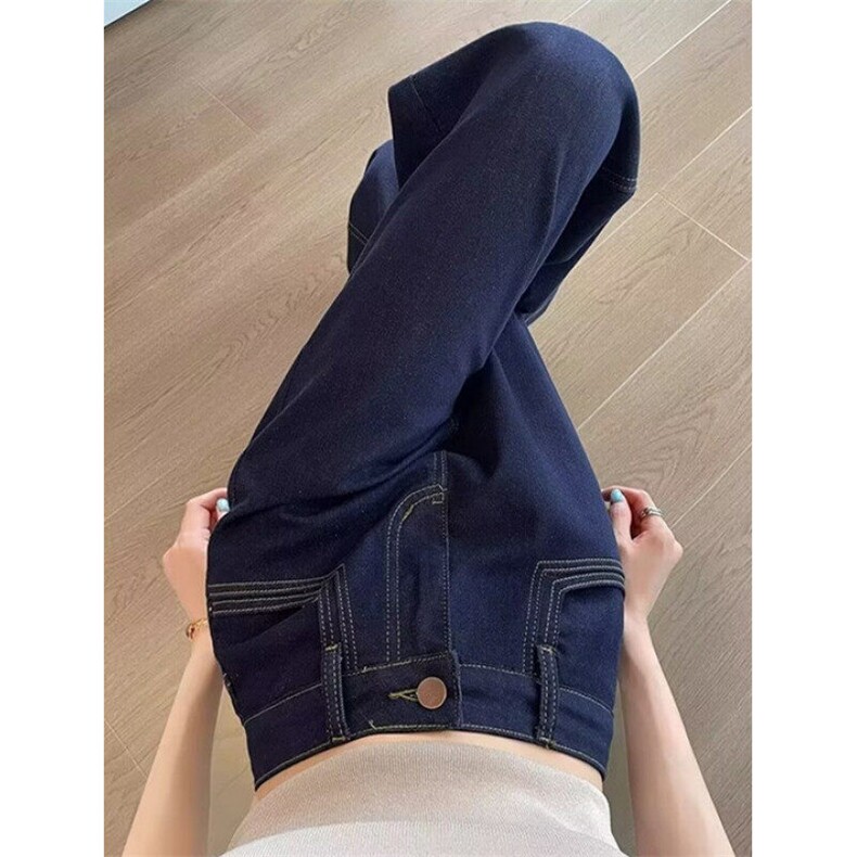 阔腿牛仔裤女春秋季年新款今年流行百搭弹力直筒拖地裤NA1,男装牛仔裤,星座1116A（原606A-3）
