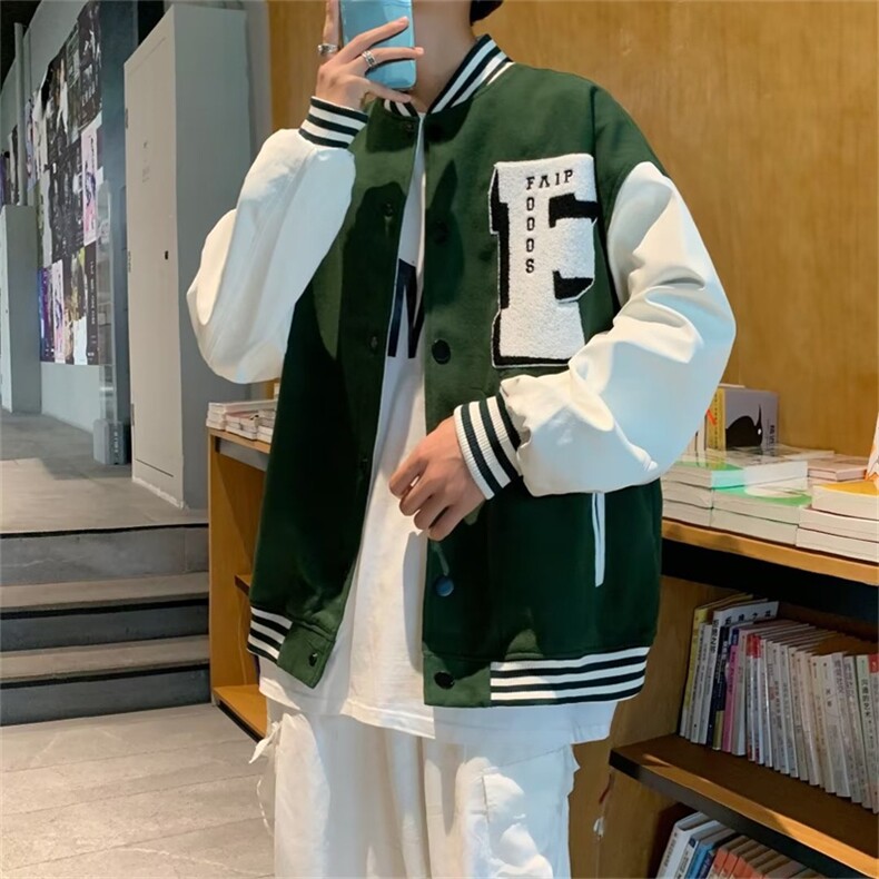 棒球服外套男潮牌ins春季新品美式潮流嘻哈高街宽松夹克J5748-p65,男装夹克,星座1008-1