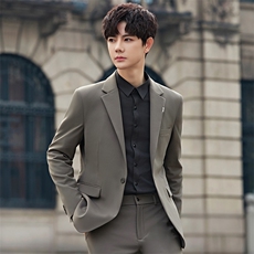 休闲西装男士外套高级感韩版修身正装春秋小西服套装订婚5582P150，男装西服，电商A355（原A415）