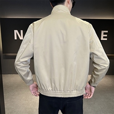外套男2025款时尚立领百搭休闲纯色工装男夹克JK9215P90控138，男装夹克，星座914