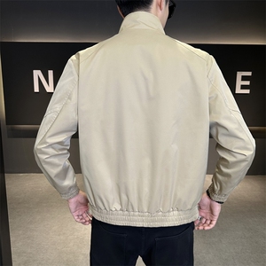 外套男2025款时尚立领百搭休闲纯色工装男夹克JK9215P90控138图片
