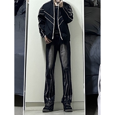 美式ins高街hiphop微喇扎染牛仔裤货号K2313P55控78，男装牛仔裤，电商A063