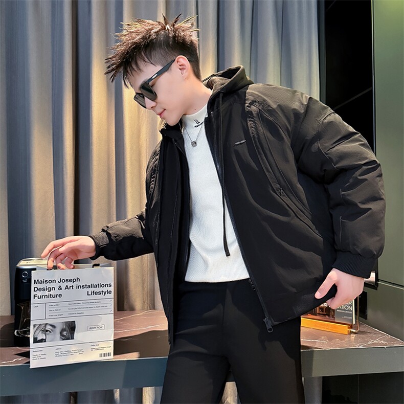 店主大棉衣冬季棉袄男社会小伙版型工装外套袄子6837-P168控208图片