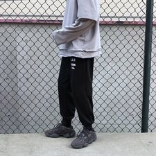 港风休闲裤男韩版印花宽松潮流束脚裤百搭运动卫裤N，男装休闲裤，星座1501