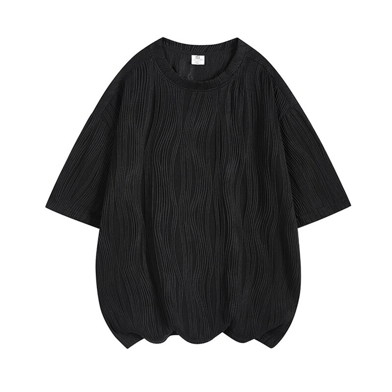 8XL-M 特大码夏季短袖冰丝皱感透气T恤男潮垂感宽松半袖DX305P45图片