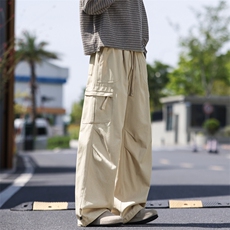 高街弯刀裤休闲纯棉宽松复古直筒工装裤A406KZ2539特P63，男装休闲裤，星座309（原A406）