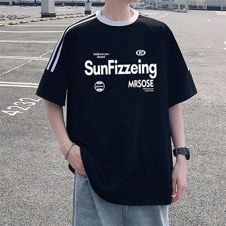 CT007短袖t恤男夏季新款潮牌男生体恤衫oversize大码美式圆领半袖,男装T恤,星座304A-1