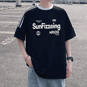 CT007短袖t恤男夏季新款潮牌男生体恤衫oversize大码美式圆领半袖图片