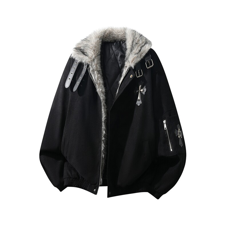 设计感座山雕加厚夹克棉衣男xh168-特p100，男装夹克，电商B367