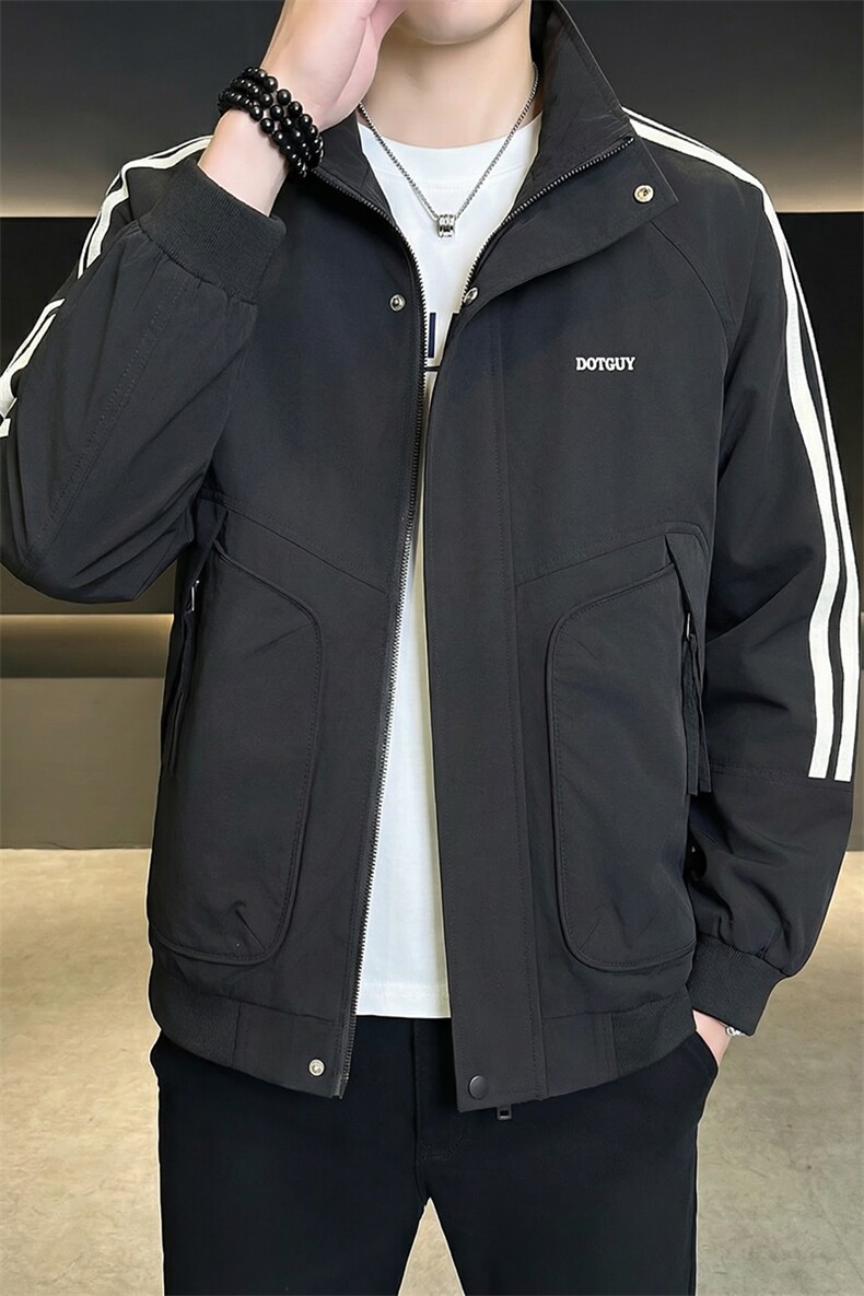 店主风新款夹克外套男春秋休闲百搭时尚立领男士上衣S8615-P85,男装夹克,星座310B-3