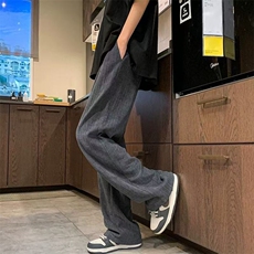 日系复古男士休闲长裤阔腿运动裤直筒裤宽松垂感百搭HA20P43，女装休闲裤，星座1112-1