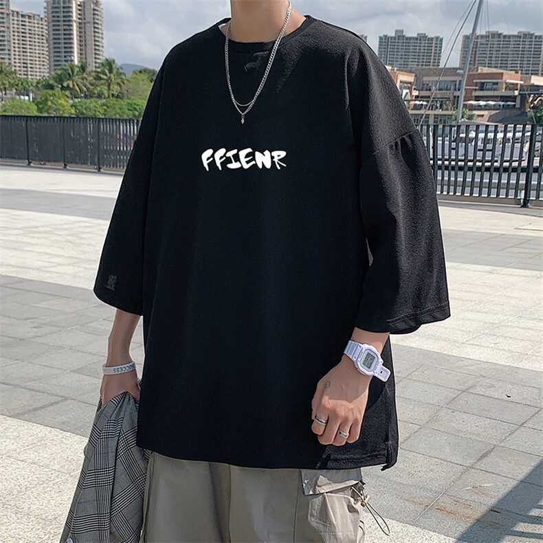 Q11051-P30春夏季七分袖t恤男大码五分袖男短袖中袖,男装T恤,电商A040