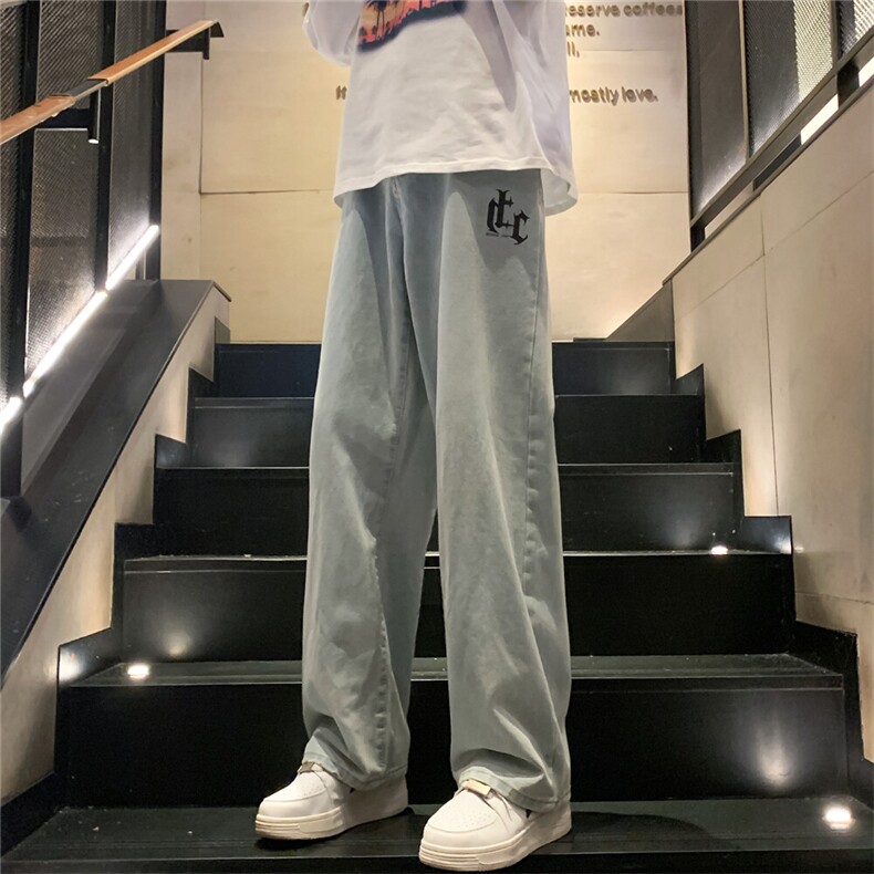 k1013-p50-控68M-5XL美式高阶黄泥拉链宽松大码牛仔裤cityboy,男装牛仔裤,星座116