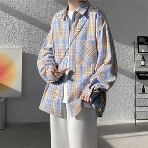 衬衫男2025春季新款港风格子休闲长袖衬衣CS606-特P28无差价图片