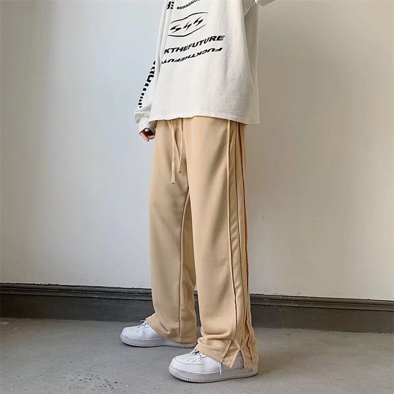 男春秋季高街中性风开叉裤K101P30图片