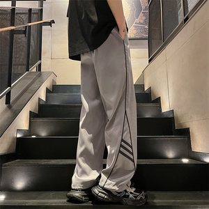 直播数据款 春季新款撞色侧条纹伞兵裤宽松直筒休闲裤 K503-P32图片