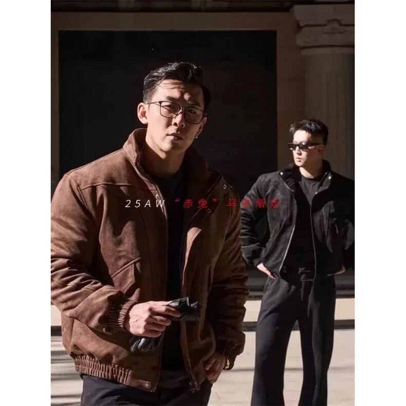 现货 赤兔马年限定麂皮绒立领棉衣ZM0166-P110图片
