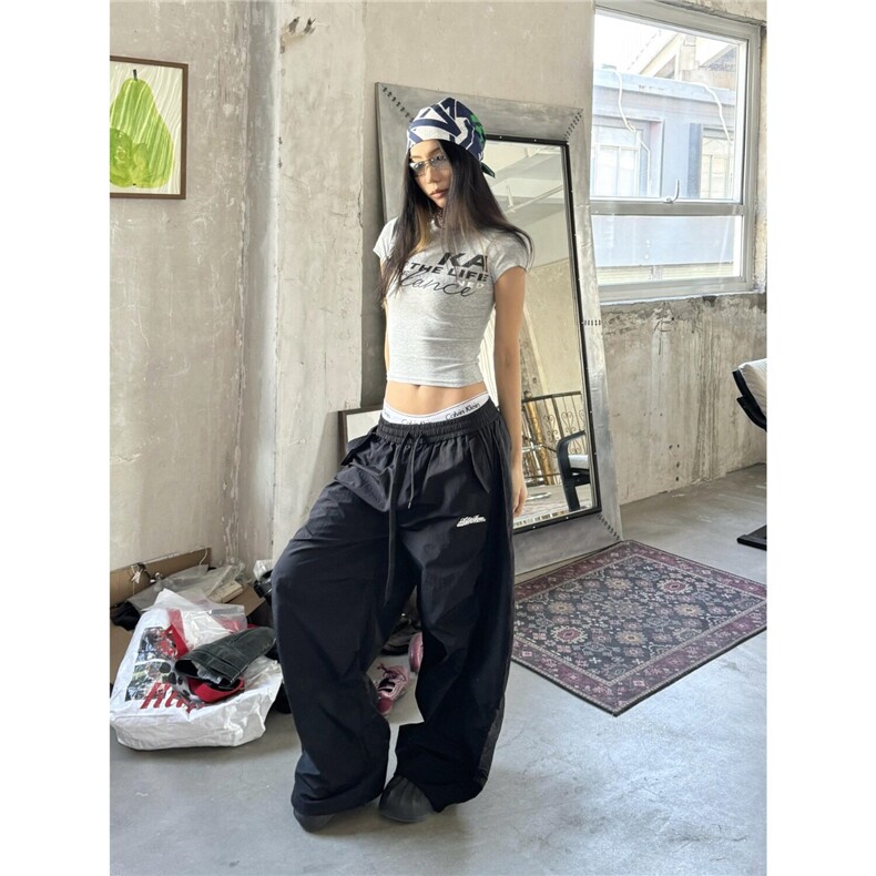 工装女夏季新款美式街头薄速干宽松抽绳运动裤1008-LB30322-p45,男装工装外套,星座1008