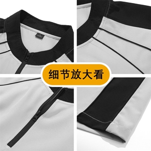 解构半拉链设计凉感POLO衫男春夏季拼接户外运动套服TZ5069-P58图片