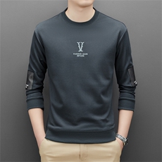 V2351钱塘2020-3新款卫衣男秋季圆领套头卫衣长袖P52，男装卫衣，钱塘207-3