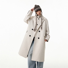 真两件！冬季毛呢子大衣男长款过膝韩版宽松帅气毛呢外套男风衣，男装风衣，星座903-1