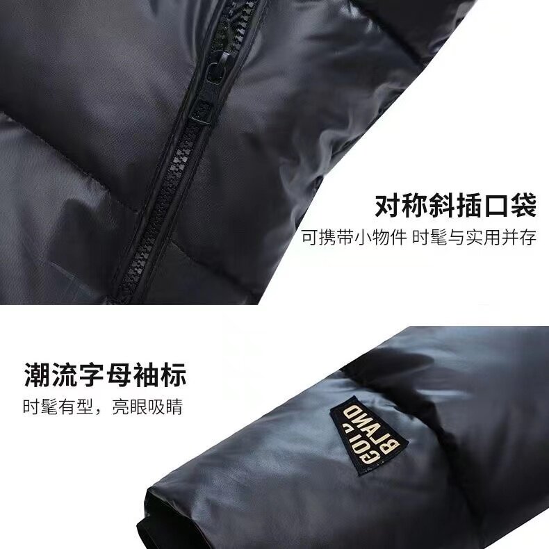 黑金羽绒棉服男女连帽冬季新款高端上衣反季加厚情侣抗寒外套,男装棉衣,星座1511