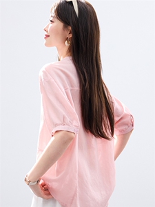 现货2026夏装新款休闲透气舒适女士短袖衬衣图片