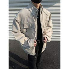 美式复古蛇年限定座山雕蟒皮外套男女春季高街立领夹克W6441-109，男装夹克，星座412-2