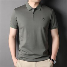 中年男士新款短袖翻领体恤男装polo打底衫男士T恤上衣纯棉体恤衫，男装T恤，电商B212（原钱塘6029）