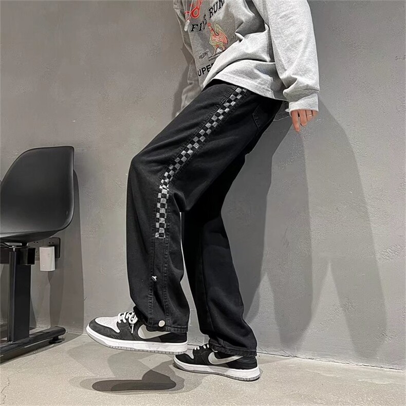 牛仔裤男宽松直筒裤K7001P37,男装牛仔裤,星座1116-2