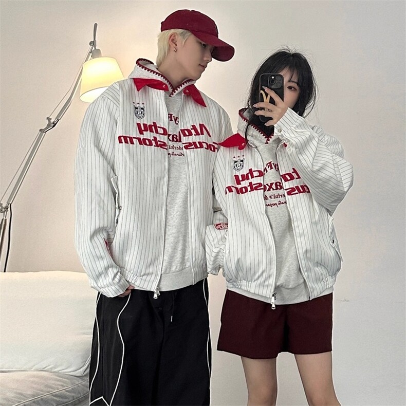 条纹夹克男女春秋cleanfit飞行服外套-610A-JK8566-特P65,男装夹克,星座610A