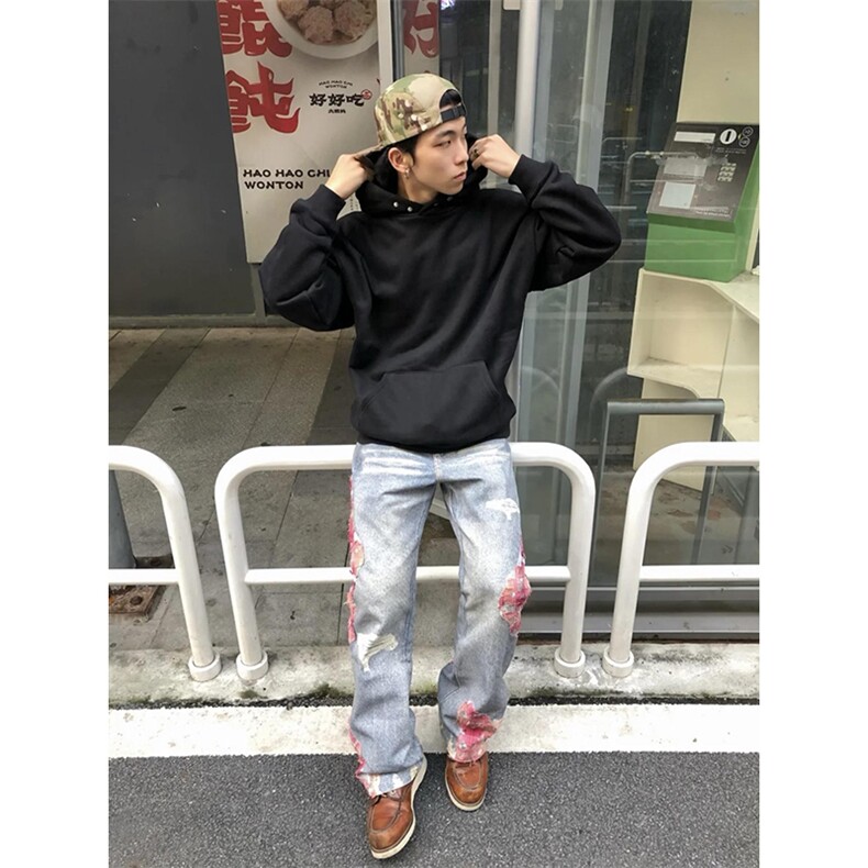 抖音得物品质26春装美式高街曼巴棉古铜两粒扣连帽套头卫衣外套,女装短外套,电商A443