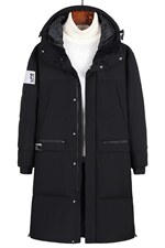 白底平铺长款潮牌连帽学生情侣白鸭绒羽绒服R3505P160，男装羽绒服，星座301D-5(原星座1415）