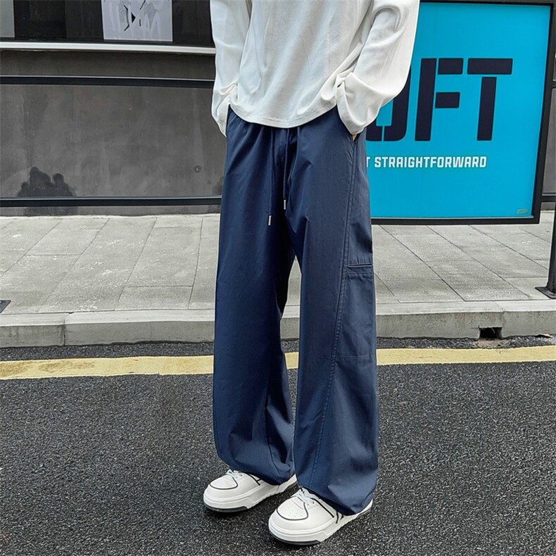 老钱风美式复古运动裤三防冲锋裤直筒休闲裤504-K254-特P25控49，女装休闲裤，星座504