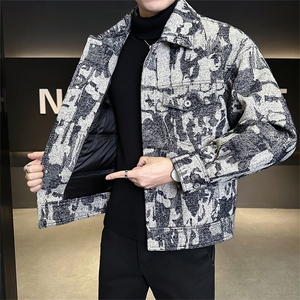 新标90绒有报告 男士宽松翻领羽绒服夹克外套 6820-P325图片