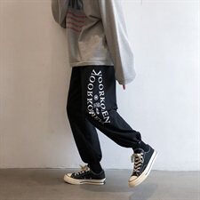 港风有型休闲裤男潮流宽松束脚裤运动印花卫裤NK08-P50，男装休闲裤，星座1501