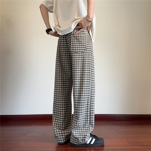 2025数据款抖音得物高品质宽松垂感直筒格子休闲裤CK2512*P45控78图片
