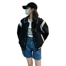 秋季新款藏青色棒球服82380-P145-K195，女装短外套，辉之琳
