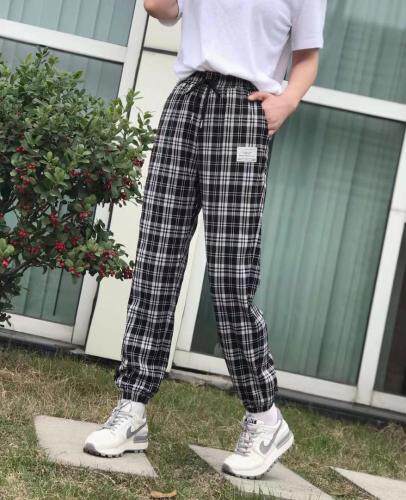 薄格子裤，女装，开心依典