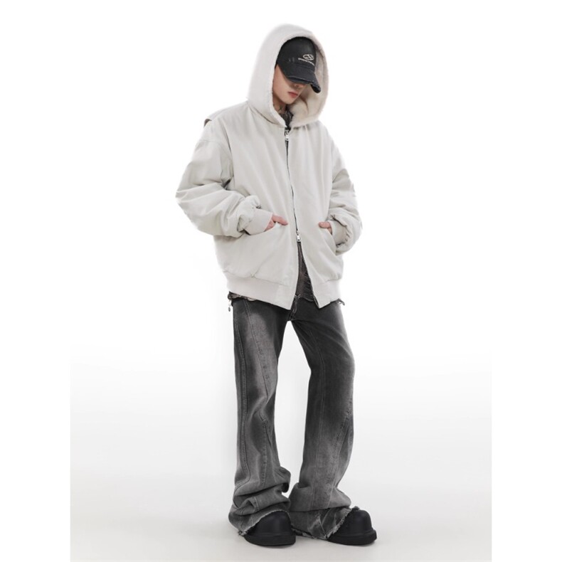 毛绒加厚棉服连帽工装外套MY867特P93,男装棉衣,星座908-1