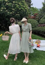 夏季新款连衣裙，女装连衣裙，黑米